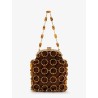 Brielle Wristlet leather handbag with all-over pearl detail