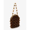 Brielle Wristlet leather handbag with all-over pearl detail