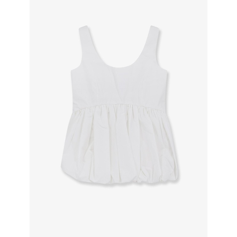 Voluminous peplum cotton tank top