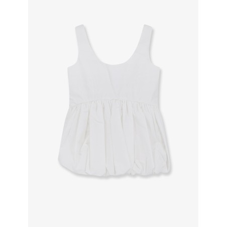 Voluminous peplum cotton tank top
