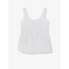 Voluminous peplum cotton tank top