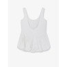 Voluminous peplum cotton tank top