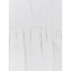 Voluminous peplum cotton tank top