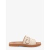 Woody linen sandals