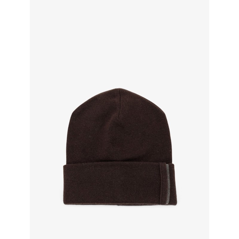 Cashmere hat with Monili detail