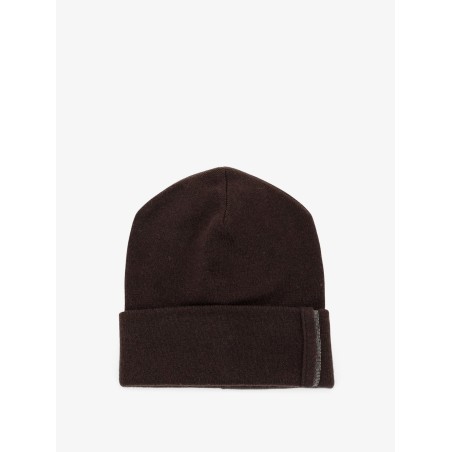 Cashmere hat with Monili detail