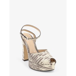 Fendi After 9 leather sandals with tejus print