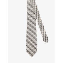 Silk tie with geometric pattern
