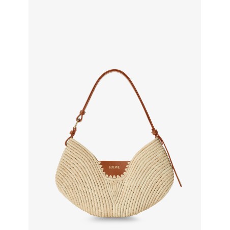 Paula's Ibiza-Swing leather and raffia shoulder bag