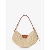 Paula's Ibiza-Swing leather and raffia shoulder bag