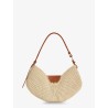 Paula's Ibiza-Swing leather and raffia shoulder bag