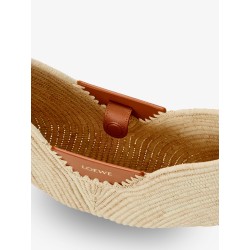 Paula's Ibiza-Swing leather and raffia shoulder bag