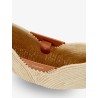 Paula's Ibiza-Swing leather and raffia shoulder bag