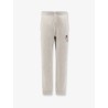 Cotton blend jogging trousers with side logo print