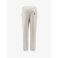 Cotton blend jogging trousers with side logo print