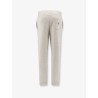 Cotton blend jogging trousers with side logo print
