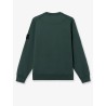 Cotton sweatshirt with side logo patch