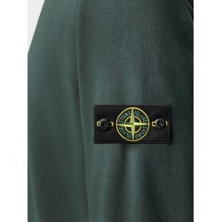 Cotton sweatshirt with side logo patch