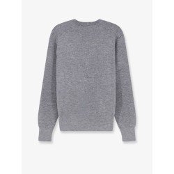 Wool cardigan with iconic embroidery