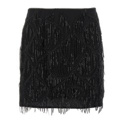 Beaded fringed skirt