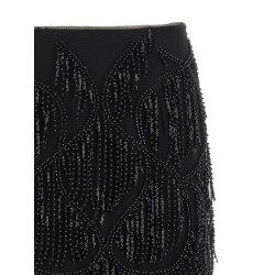 Beaded fringed skirt