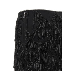Beaded fringed skirt