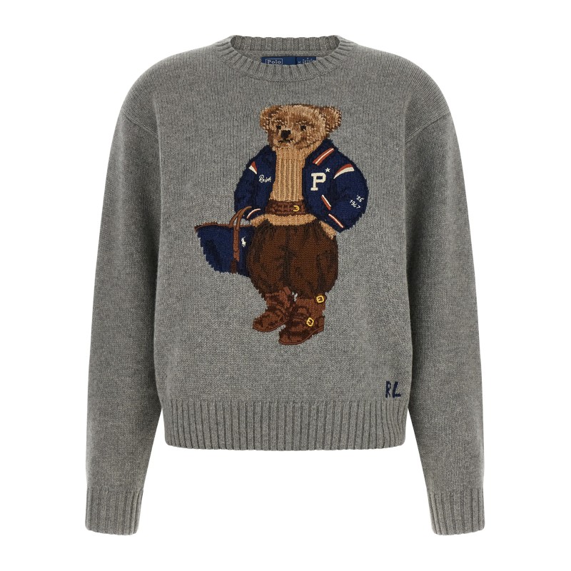 'Polo Bear' intarsia sweater