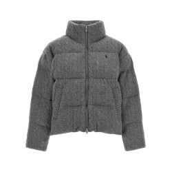 Knitted braided down jacket