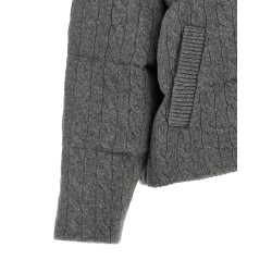 Knitted braided down jacket