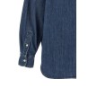 Denim shirt with logo embroidery