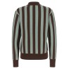 Striped knit polo shirt