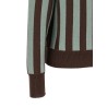 Striped knit polo shirt