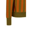 Striped knit polo shirt