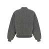 Padded Knit Braided Bomber Jacket
