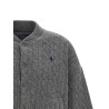 Padded Knit Braided Bomber Jacket