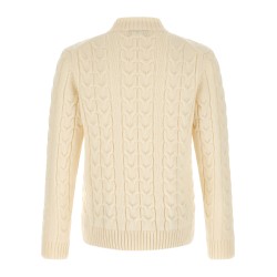 Braided turtleneck sweater