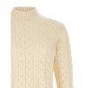 Braided turtleneck sweater