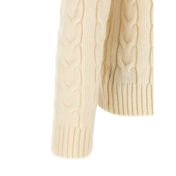 Braided turtleneck sweater