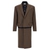 'Wool Flannel x Denim Coat' coat