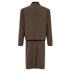 'Wool Flannel x Denim Coat' coat