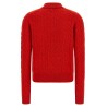 Braided knit polo shirt