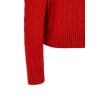 Braided knit polo shirt