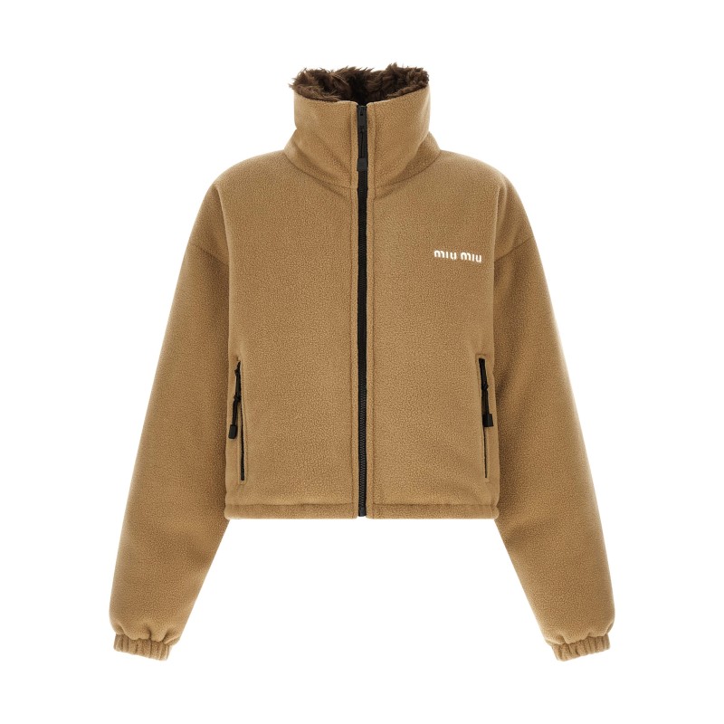 Fleece down jacket