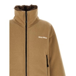 Fleece down jacket
