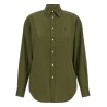 Logo embroidery cotton shirt