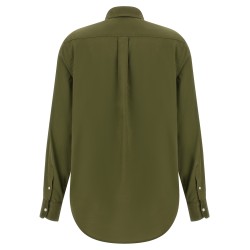 Logo embroidery cotton shirt