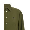 Logo embroidery cotton shirt