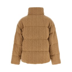 Knitted braided down jacket