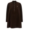Corduroy dress with embroidery