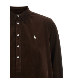Corduroy dress with embroidery